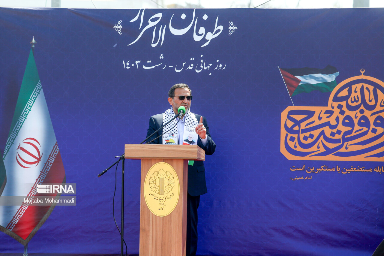 خروش مرگ بر اسرائیل مردم گیلان در روز جهانی قدس
