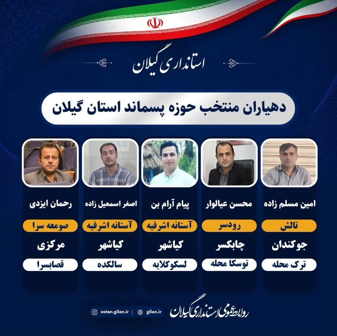 2 دهیار شهرستان رودسر بعنوان برگزیدگان معرفی شدند
